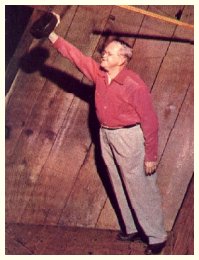 Photo of man in the gravity Mystery spot.
